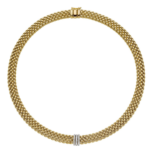 FP Panorama 18ct Yellow Gold .23ct Diamond Rondelle Necklace