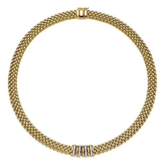 FP Panorama 18ct Yellow Gold .3ct Diamond Rondelle Necklace