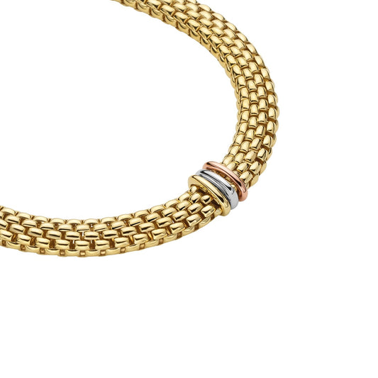 FP Panorama 18ct Yellow Gold .23ct Diamond Rondelle Necklace