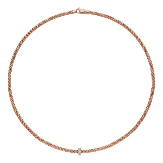 FP Prima 18ct Rose Gold .18ct Diamond Necklace