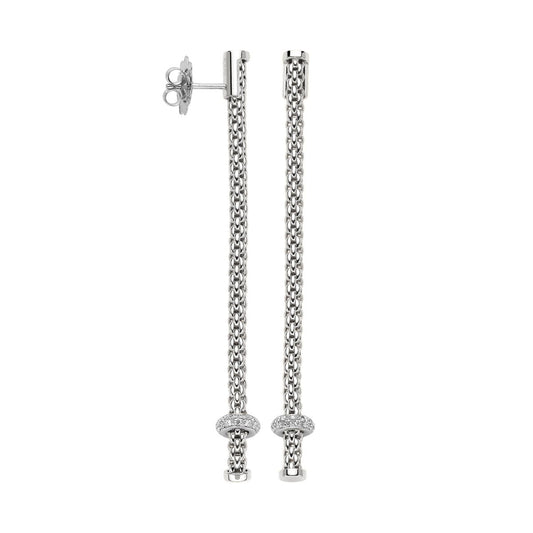 FP Prima 18ct White Gold .36ct Diamond Drop Earrings