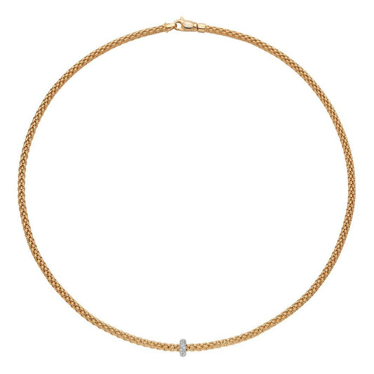 FP Prima 18ct Yellow Gold .18ct Diamond Necklace