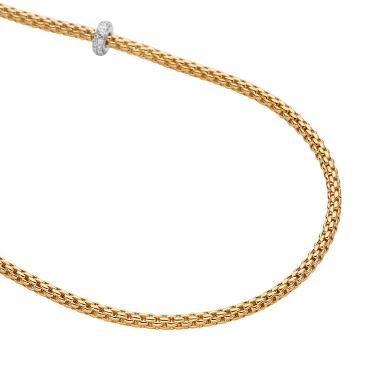 FP Prima 18ct Yellow Gold .72ct Diamond Long Necklace