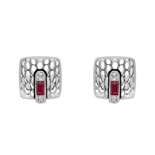 FP Vendome 18ct White Gold Ruby Stud Earrings