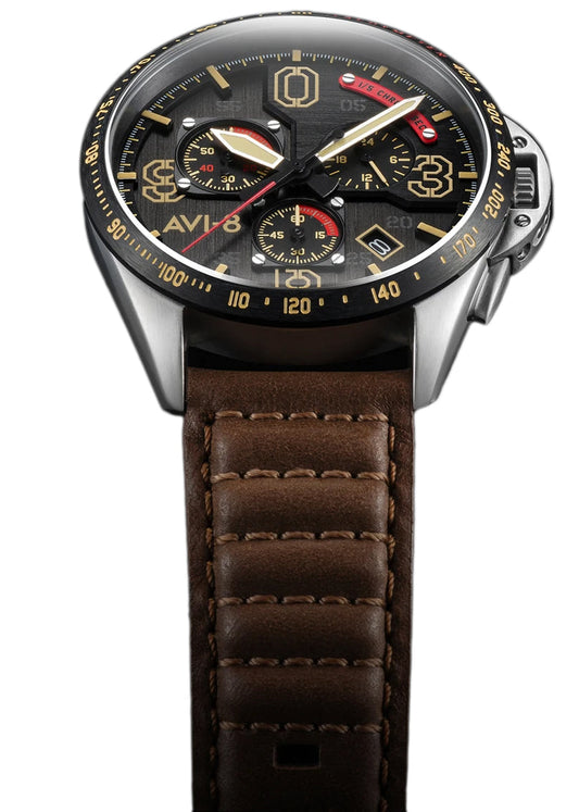 A8 Watch P-51 Mustang Blakeslee Chronograph Bronze Oak