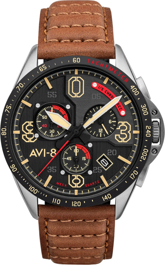 A8 Watch P-51 Mustang Blakeslee Chronograph Bronze Oak