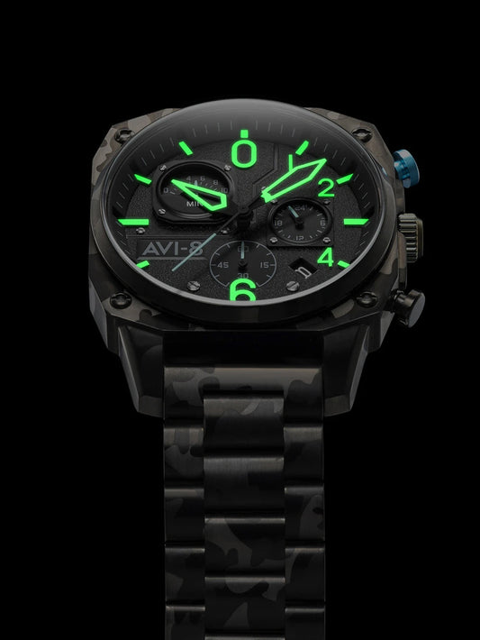 A8 Watch Hawker Hunter Retrograde Chronograph Night Camo