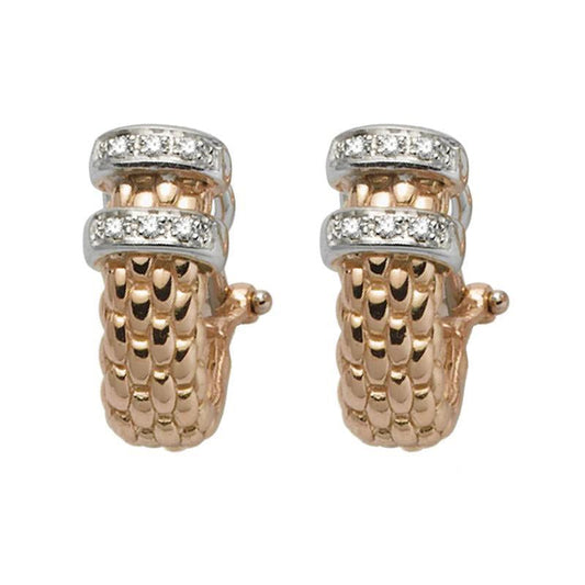 FP Solo 18ct Rose Gold .11ct Diamond Stud Earrings