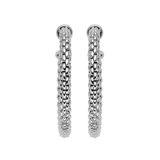 FP Essentials 18ct White Gold Medium Hoop Earrings