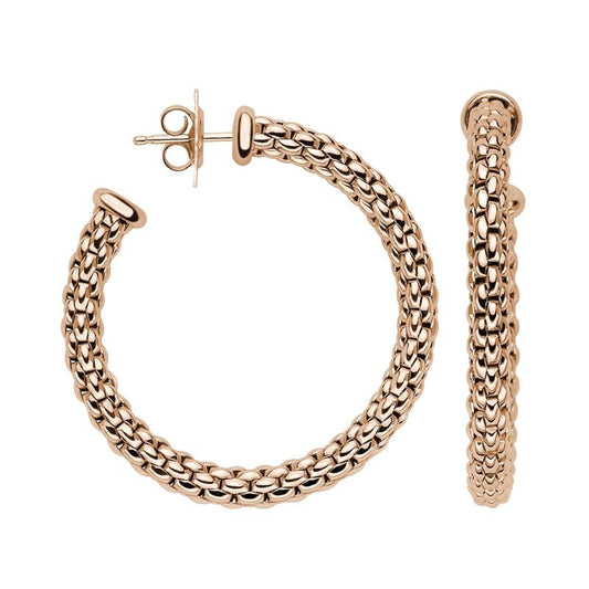 FP Essentials 18ct Rose Gold Medium Hoop Earrings