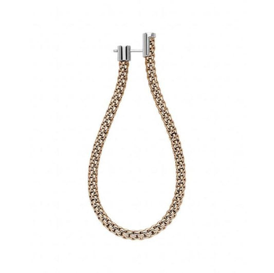 FP Flexit Essentials 18ct Rose Gold Long Mesh Chain Earrings